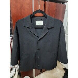 Public Tokyo Japanese Men's Black Button Up Overshirt Size Medium